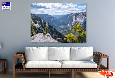 Yosemite Sentinel Dome Aerial Print 100% Australian Made Stretched Canvas Ready to Hang - 1028