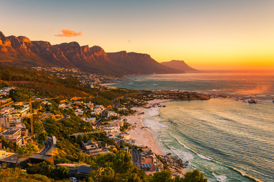 Table Mountain National Park View Print 100% Australian Made Stretched Canvas Ready to Hang - 1376