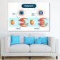 Human Eye Cataract Anatomy Vector Print 100% Australian Made Stretched Canvas Ready to Hang - 2411