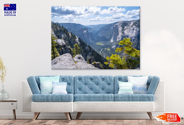 Yosemite Sentinel Dome Aerial Print 100% Australian Made Stretched Canvas Ready to Hang - 1028