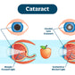 Human Eye Cataract Anatomy Vector Print 100% Australian Made Stretched Canvas Ready to Hang - 2411
