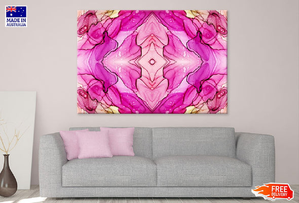 Pink Spanish Marble Abstract Art Design Print 100% Australian Made Stretched Canvas Ready to Hang - 1129