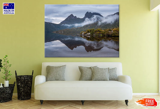 Mountain & Dove Lake Tasmania Print 100% Australian Made Stretched Canvas Ready to Hang - 1030