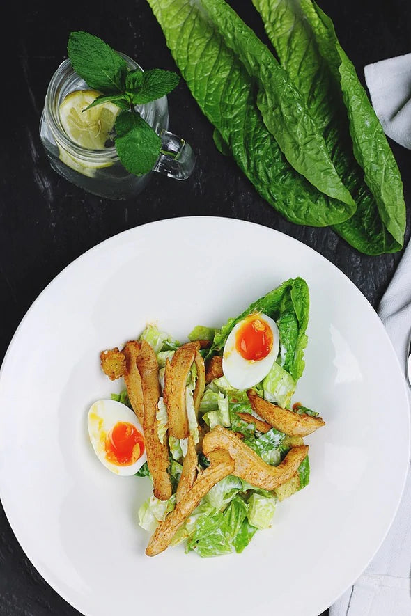 Green Spinach with Boiled Egg Salad Photograph Print 100% Australian Made Stretched Canvas Ready to Hang - 2012