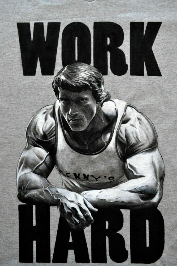 Work Hard Gym Motivational Quotes B&W Painting Print 100% Australian Made Stretched Canvas Ready to Hang - 2243