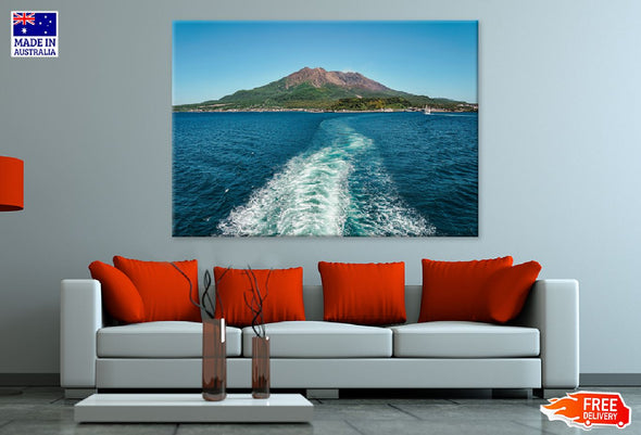 Mountainous Landscape Island View Print 100% Australian Made Stretched Canvas Ready to Hang - 1032