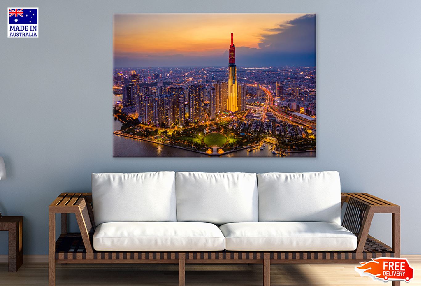 Ho Chi Minh City Tallest Building Print 100% Australian Made Stretched Canvas Ready to Hang - 1481