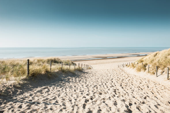 Sandy Dunes North Sea Netherlands Print 100% Australian Made Stretched Canvas Ready to Hang - 1381