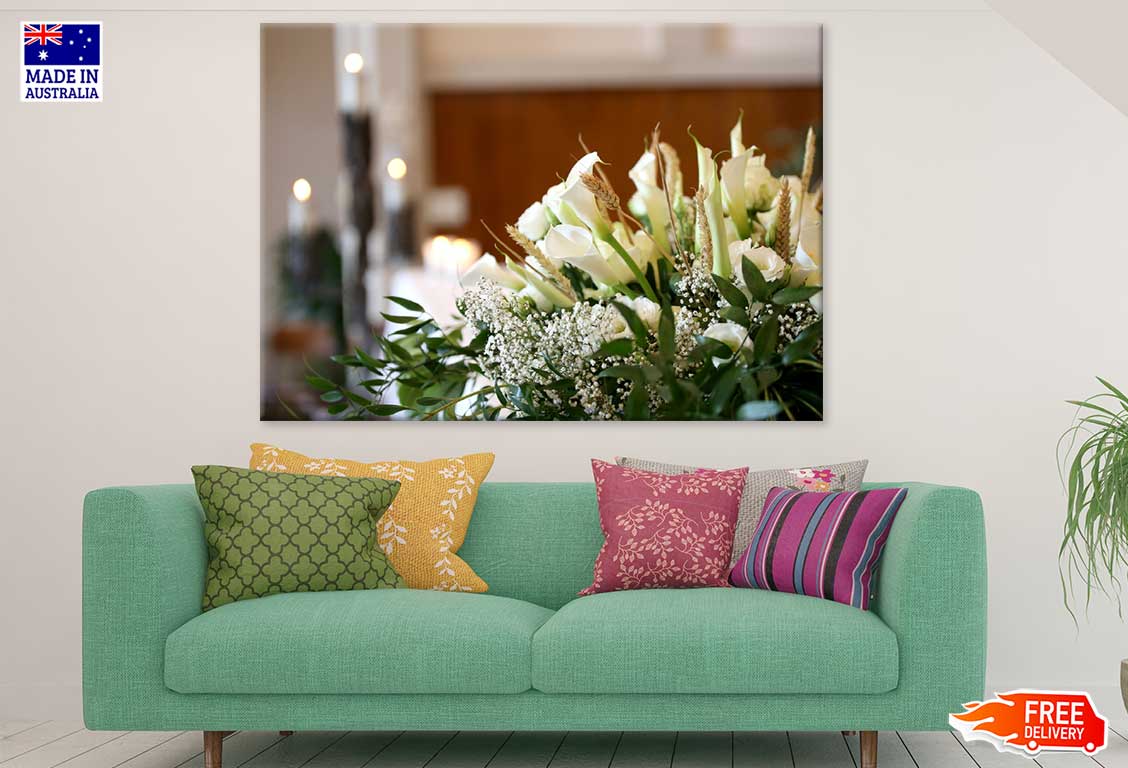 Altar Flower Bouquets Photograph Print 100% Australian Made Stretched Canvas Ready to Hang - 1584