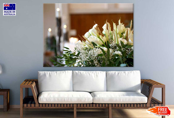 Altar Flower Bouquets Photograph Print 100% Australian Made Stretched Canvas Ready to Hang - 1584