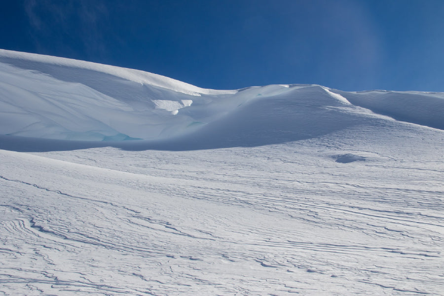 Mountain Summit Covered with Snow Print 100% Australian Made Stretched Canvas Ready to Hang - 1035