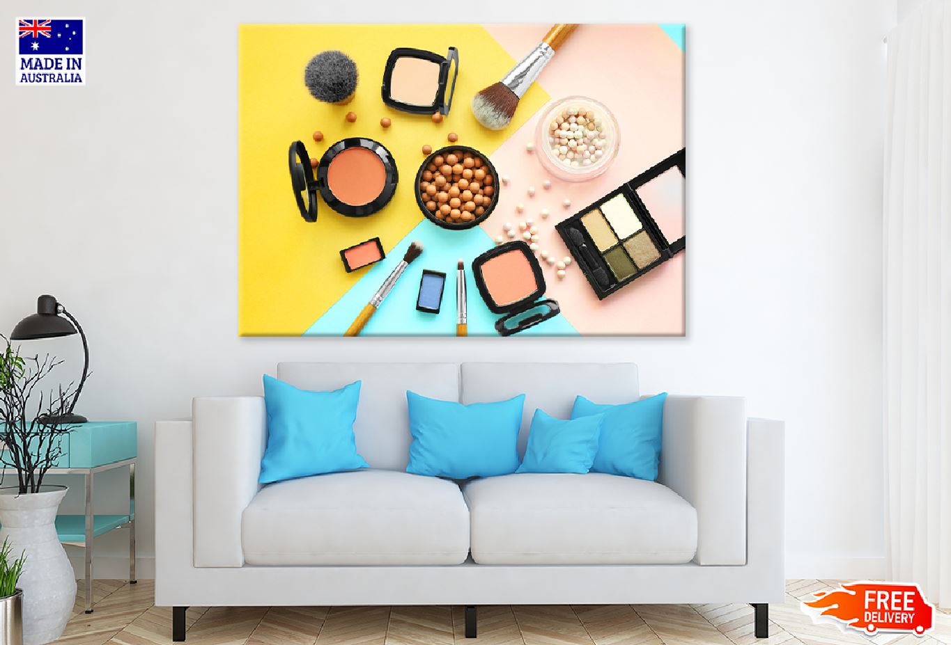 Decorative Cosmetics Photograph Print 100% Australian Made Stretched Canvas Ready to Hang - 1321