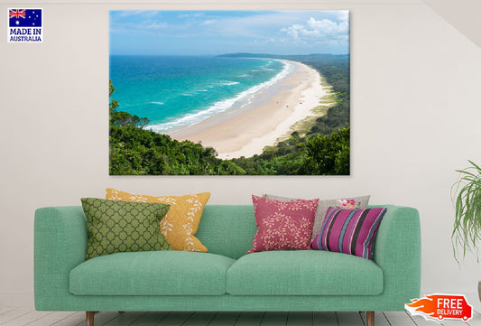 Tallow Beach Arakawa Park View Print 100% Australian Made Stretched Canvas Ready to Hang - 1384