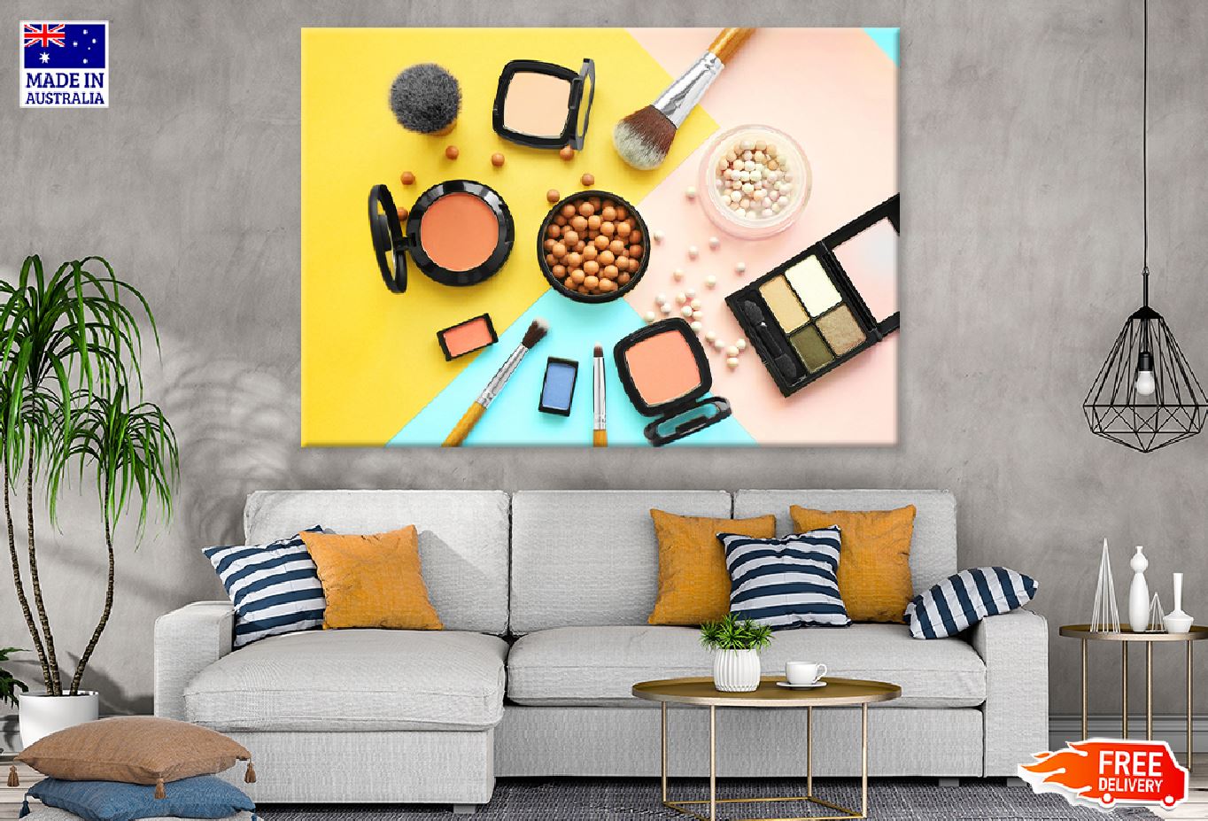 Decorative Cosmetics Photograph Print 100% Australian Made Stretched Canvas Ready to Hang - 1321