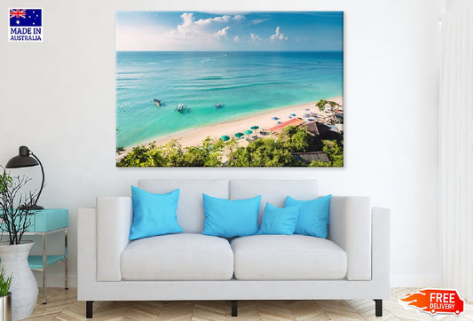 Beach & Resort Aerial Photograph Print 100% Australian Made Stretched Canvas Ready to Hang - 1385