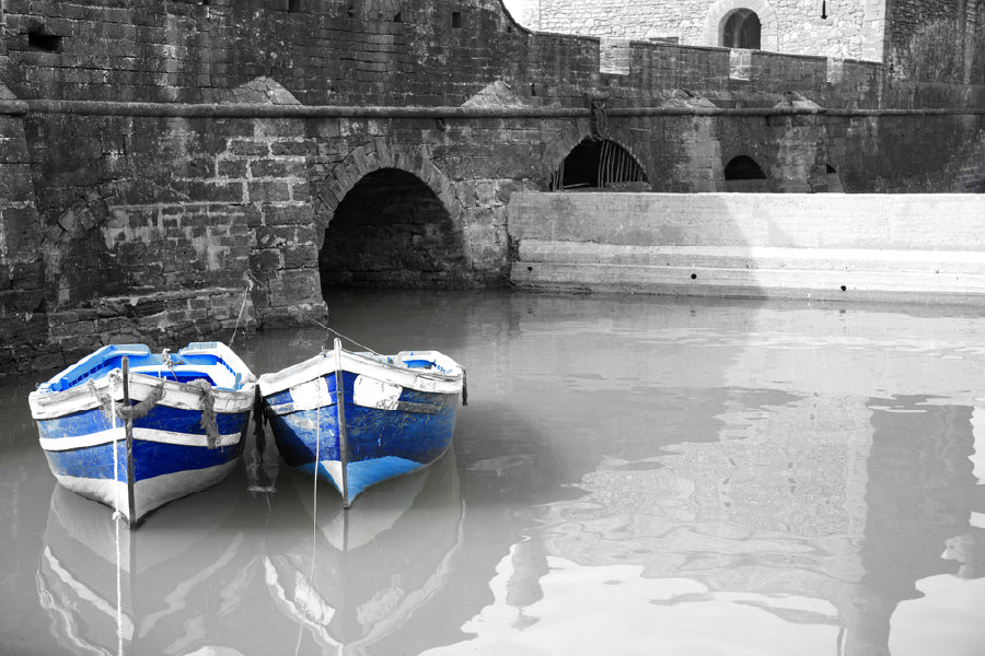 Eessaouira Citadel Morocco B&W  Print 100% Australian Made Stretched Canvas Ready to Hang - 1487