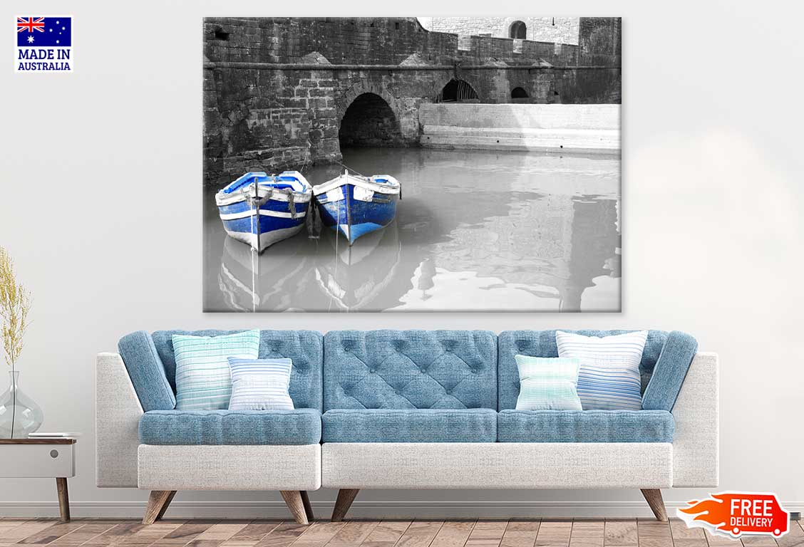 Eessaouira Citadel Morocco B&W  Print 100% Australian Made Stretched Canvas Ready to Hang - 1487