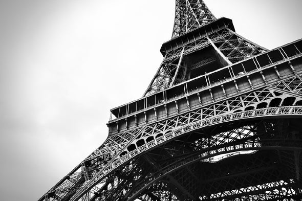 Eiffle Tower Bottom B&W View Print 100% Australian Made Stretched Canvas Ready to Hang - 1488