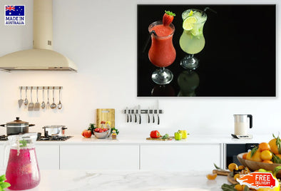 Strawberry Cocktail & Lemon Cocktail Photograph Print 100% Australian Made Stretched Canvas Ready to Hang - 2020