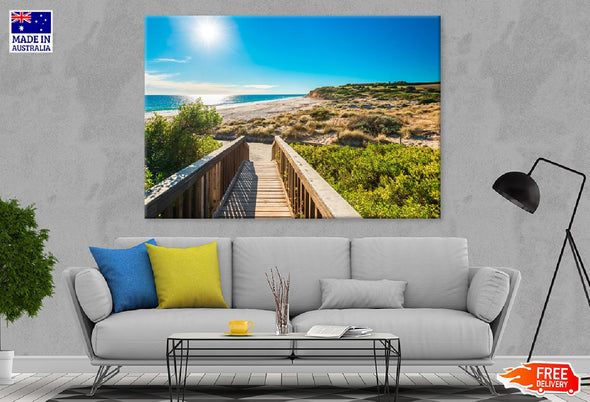 Willunga Beach View Australia Print 100% Australian Made Stretched Canvas Ready to Hang - 1387