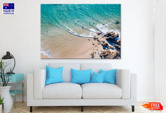 Byron Bay Australia Aerial View Print 100% Australian Made Stretched Canvas Ready to Hang - 1389