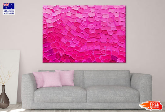 Pink Fragment Abstract Painting Print 100% Australian Made Stretched Canvas Ready to Hang - 1105