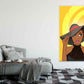 African Girl with Hat Illustration Pop Arts & Comic Poster Print 100% Australian Made Stretched Canvas Ready to Hang - 2123