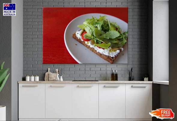 Feta Cheese Sandwich Closeup Photograph Print 100% Australian Made Stretched Canvas Ready to Hang - 2025