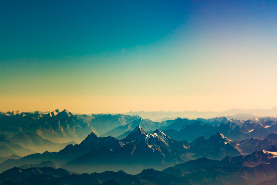 Himalaya Range Sunset Photograph Print 100% Australian Made Stretched Canvas Ready to Hang - 1044