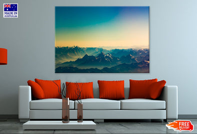 Himalaya Range Sunset Photograph Print 100% Australian Made Stretched Canvas Ready to Hang - 1044