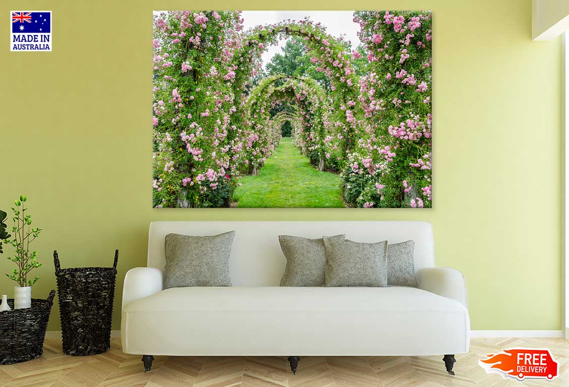 Elizabeth Rose Garden Photograph Print 100% Australian Made Stretched Canvas Ready to Hang - 1593