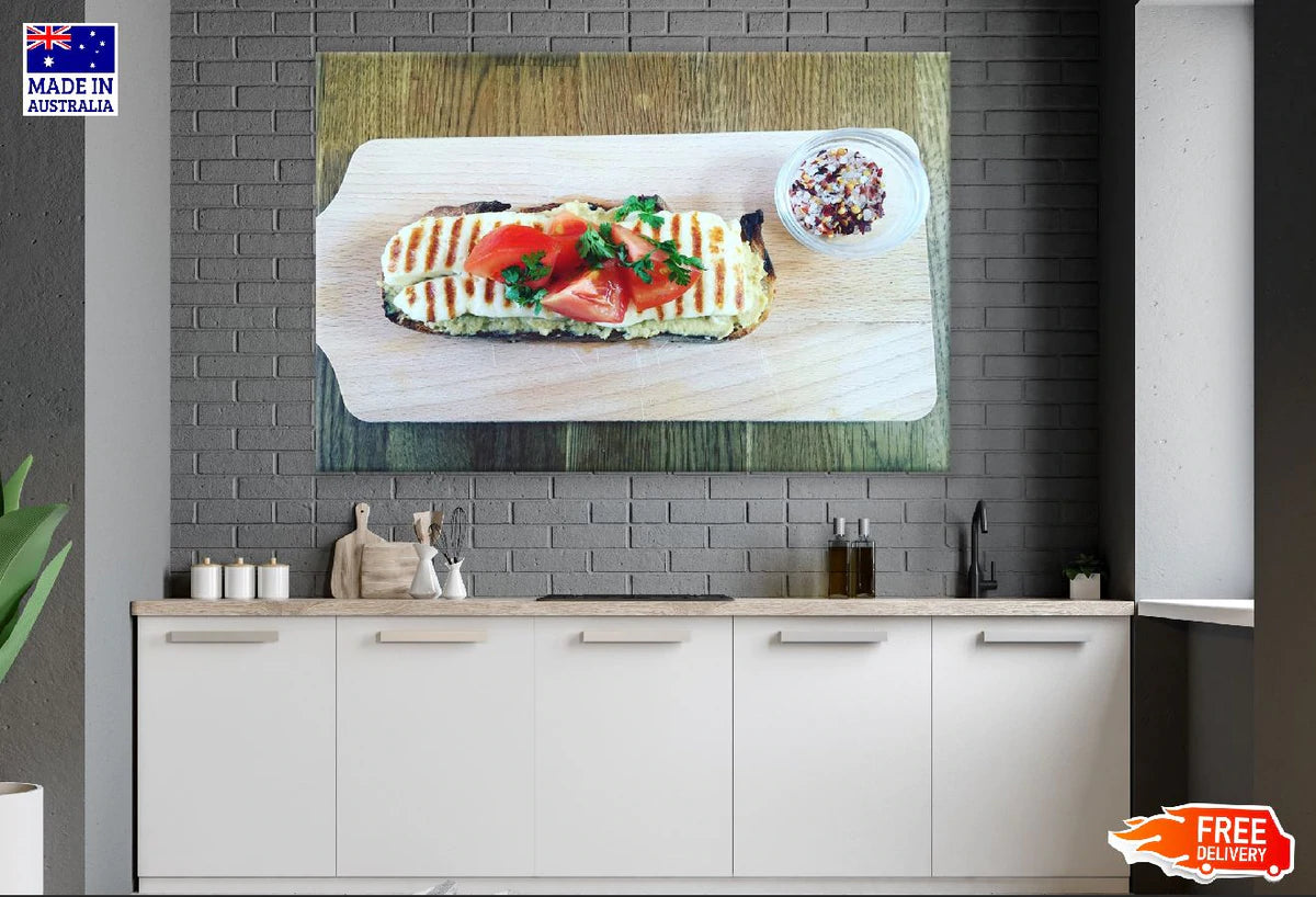 Tomato Cheese Sandwich Photograph Print 100% Australian Made Stretched Canvas Ready to Hang - 2026