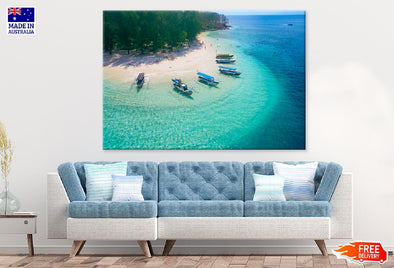 Lombok Island View Indonesia Print 100% Australian Made Stretched Canvas Ready to Hang - 1393