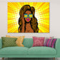 Girl with Sunglasses & WOW Quote Illustration Pop Arts & Comic Poster Print 100% Australian Made Stretched Canvas Ready to Hang - 2128