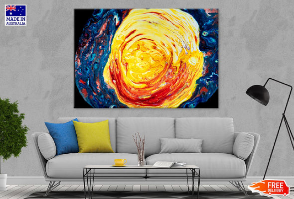 Red Yellow & Blue Acrylic Art Print 100% Australian Made Stretched Canvas Ready to Hang - 1147