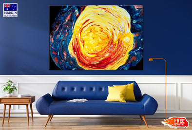 Red Yellow & Blue Acrylic Art Print 100% Australian Made Stretched Canvas Ready to Hang - 1147