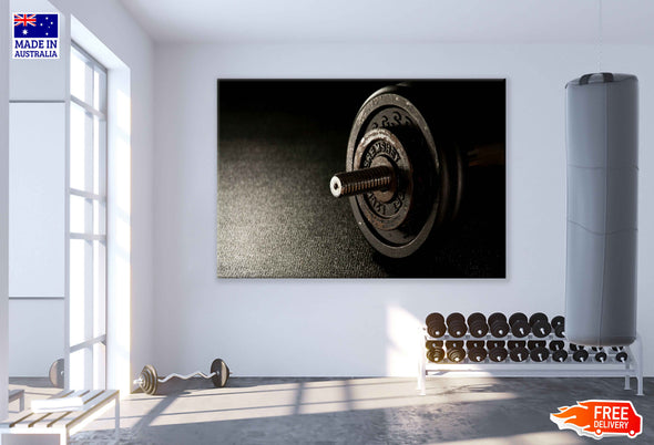 Weights Closeup Photograph Print 100% Australian Made Stretched Canvas Ready to Hang - 2228