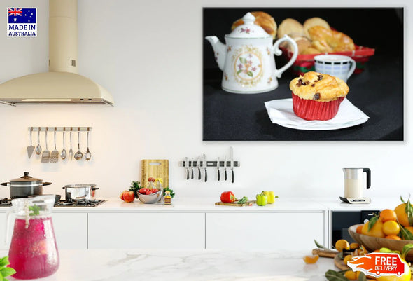 Tea Cake & Jug Closeup Photograph Print 100% Australian Made Stretched Canvas Ready to Hang - 2028