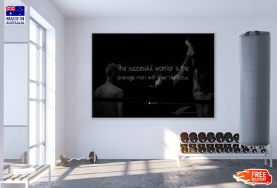 Successful Warrior Motivational Quote Print 100% Australian Made Stretched Canvas Ready to Hang - 2229