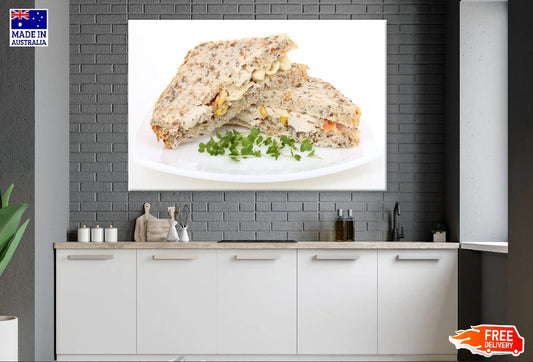 Brown Bread Sandwich Photograph  Print 100% Australian Made Stretched Canvas Ready to Hang - 2029