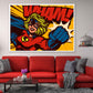 WHAM Quote & Super Girl Illustration Pop Arts & Comic Poster Print 100% Australian Made Stretched Canvas Ready to Hang - 2129