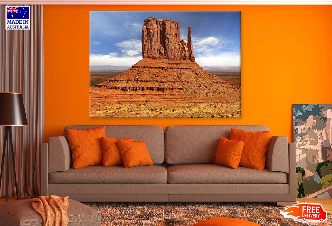 Horseshoe Bay Grand Canyon View Print 100% Australian Made Stretched Canvas Ready to Hang - 1049