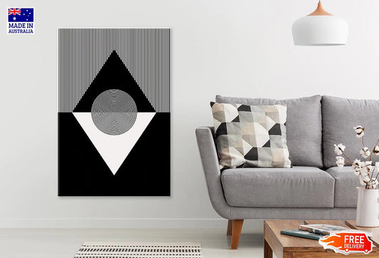 Circle Shape Line Art Design Print 100% Australian Made Stretched Canvas Ready to Hang - 1829