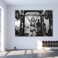 Fit Girl Posing in Gym B&W Photograph Print 100% Australian Made Stretched Canvas Ready to Hang - 2230