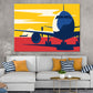 Flights Vector Art Illustration Pop Arts & Comic Poster Print 100% Australian Made Stretched Canvas Ready to Hang - 2130