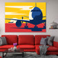Flights Vector Art Illustration Pop Arts & Comic Poster Print 100% Australian Made Stretched Canvas Ready to Hang - 2130