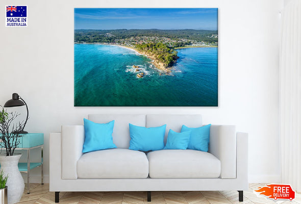 Batemans Bay Aerial Photograph Print 100% Australian Made Stretched Canvas Ready to Hang - 1398