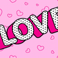 Colorful LOVE Vector Design Illustration Pop Arts & Comic Poster Print 100% Australian Made Stretched Canvas Ready to Hang - 2132