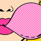 Girl & Bubble Gum Illustration Pop Arts & Comic Poster Print 100% Australian Made Stretched Canvas Ready to Hang - 2135