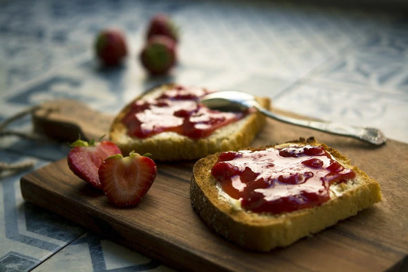 Strawberry Jam on Toast Photograph Print 100% Australian Made Stretched Canvas Ready to Hang - 2035